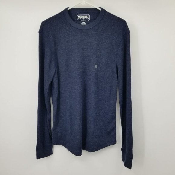 NWT American Eagle Waffle Knit Long Sleeved Crewneck Shirt Size Medium - Picture 1 of 11